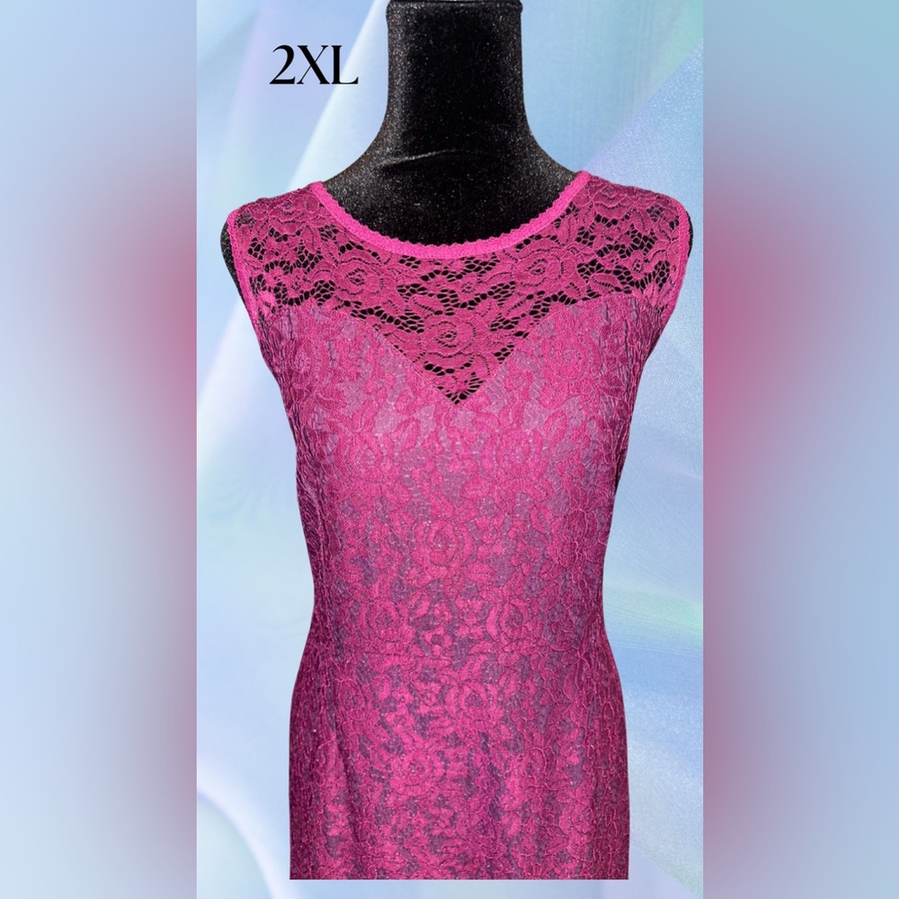 Short sleeves lace dress 💟 2XL